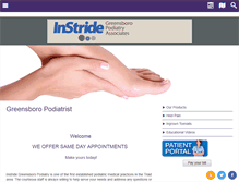 Tablet Screenshot of greensboropodiatry.com